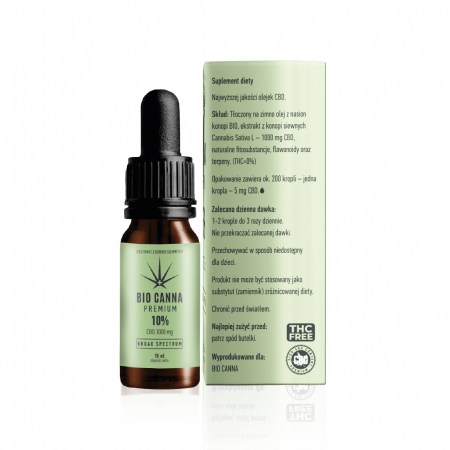Olej konopny CBD 10% Bio Canna Broad Spectrum 10ml