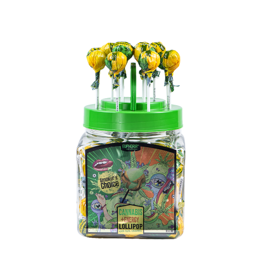 Lizak konopny energy o smaku konopi z kofeiną Euphoria 25g