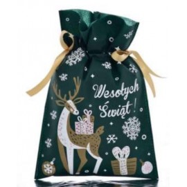 Worek Świąteczny Torba na prezent Renifer z prezentami...