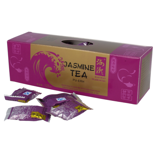 Herbata czerwona jaśminowa Yunnan prasowana w kostkach 125 g