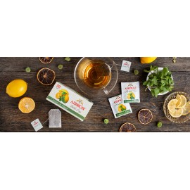 Herbata ziołowo owocowa Azercay Cytryna Mięta Saszetki 2