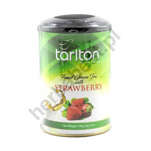 Herbata Zielona Truskawka Strawberry Tarlton 100g