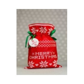 Worek Świąteczny Merry Christmas Czerwony 20x30