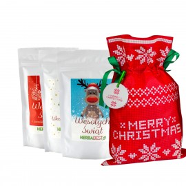 Zestaw herbat i worek świąteczny Merry Christmas